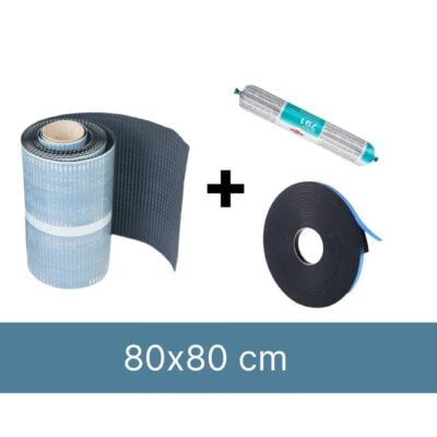 Kit d’installation pour 1 x Fenêtre de toit incliné 80x80cm (pour un toit en tuiles)