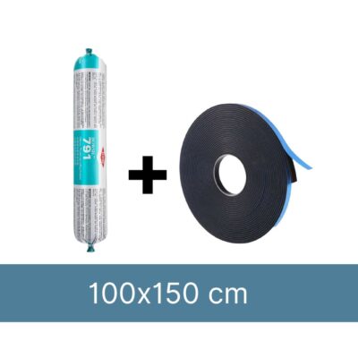 Kit d'installation pour 1 x Fenêtre de toit plat 100x150cm